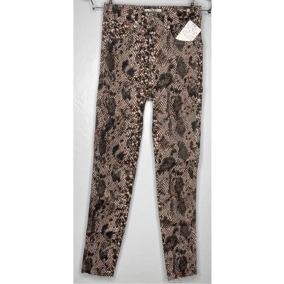 Free People Raw High Rise Printed Leggings / Rare - Picture 5 of 7